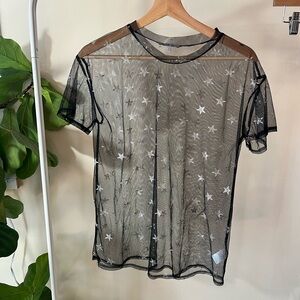 Charlotte Russe Mesh Star Top